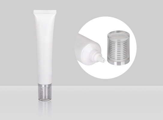 Long Nozzle Custom Cosmetic Tubes Liquid Foundation D22mm 10-30ml Plastic Soft Tube With Screw On Cap