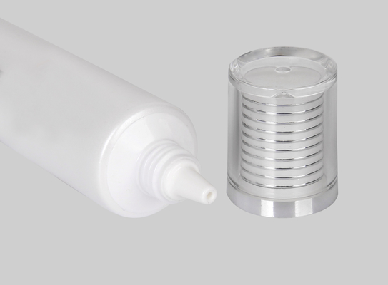 Long Nozzle Custom Cosmetic Tubes Liquid Foundation D22mm 10-30ml Plastic Soft Tube With Screw On Cap