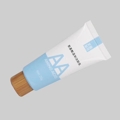 20-60ml Bamboo Tube Packaging Custom Empty Cosmetic Squeeze Plastic Facial Cleanser Tube