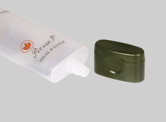 Plastic Sunscreen Lotion Tube Cosmetic D35mm 35-100ml With Super Flat Oval Flip Cap