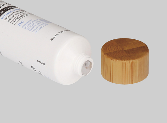 D35mm 35-110ml Empty Custom Cosmetic Soft Tube Moisturize Lotion With Wood Cover