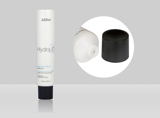 Empty Custom Cosmetic Tubes D35mm 35-110ml Moisturize Lotion With Black Scrub Screw Cap
