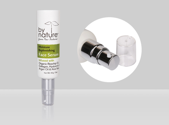 Airless Pump Plastic Cosmetic Tube D35mm 35-110ml Custom Lotion Sun Screen Foundation