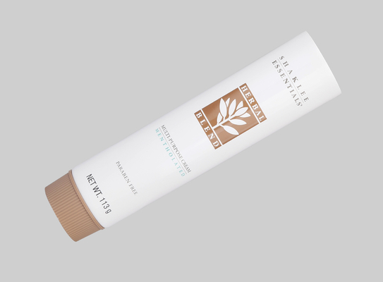 Hand Cream Custom Cosmetic Tubes Empty Plastic Squeeze D38mm 60-150ml With Vertical Stripe Screw On Cap