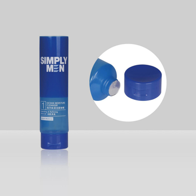 Empty Custom Cosmetic Tubes Squeeze D45mm Plastic Cleansing Tube With Flip Cap