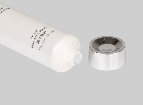 Empty Custom Cosmetic Tubes Squeeze Plastic D38mm 60-150ml With Electroplate Screw Cap