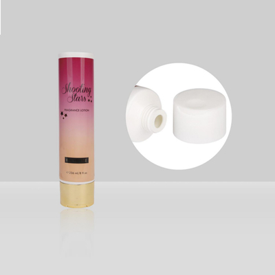 130-250ml Custom Cosmetic Tubes D50mm Plastic Facial Cleansing Body Lotion SPA Disc Top
