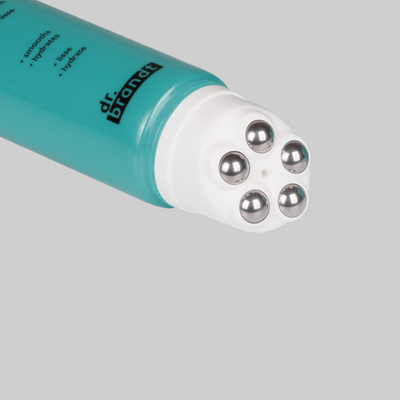 Lotion Custom Cosmetic Tubes D50mm Plastic Round Shaped With Massage Stainless Steel Ball