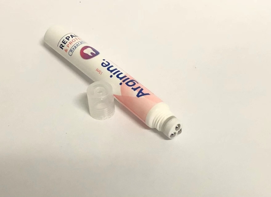 D16mm 3-10ml Custom Cosmetic Tubes Empty Eye Cream Gel With Massage Stainless Steel Ball