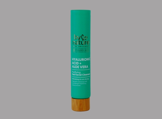10-30ml Bamboo Tube Packaging Custom Empty Cosmetic Squeeze Plastic Facial Cleanser Tube