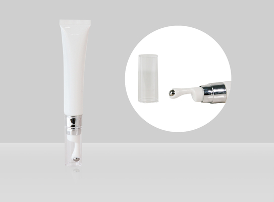 D22mm Metal Applicator Empty Custom Cosmetic Eye Cream Massage Serum Tube With Massage Stainless Steel Ball