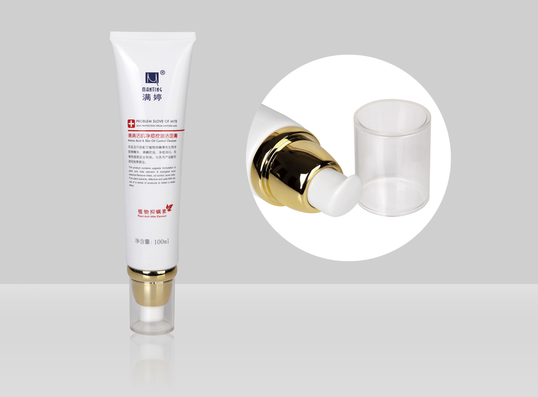 PCR PE Custom Cosmetic Tubes D35mm 35-110ml Lotion Sun Screen Foundation Airless Pump